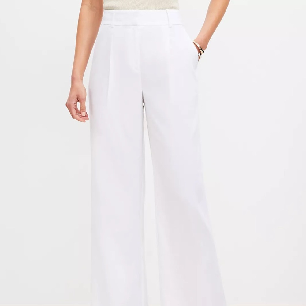 LOFT White Peyton Trousers - Picture 2 of 2